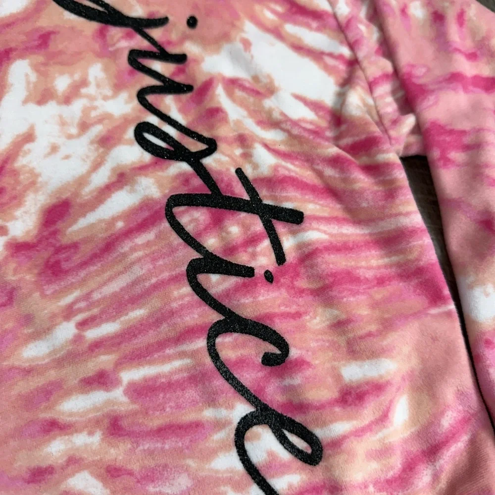 Justice Girls Pink Tie Dye‎ Hoodie
